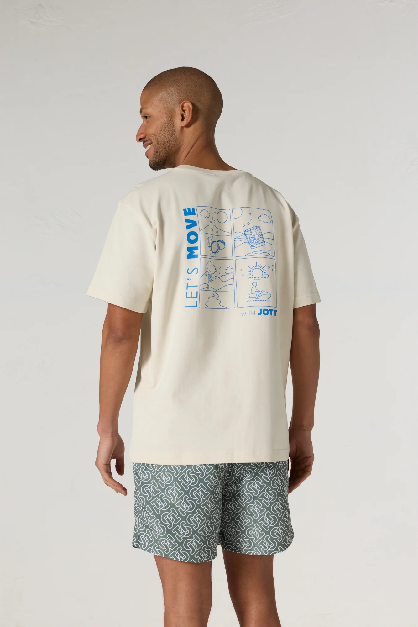 T-shirt col rond mixte imprimé Naturel Kood - Image 7