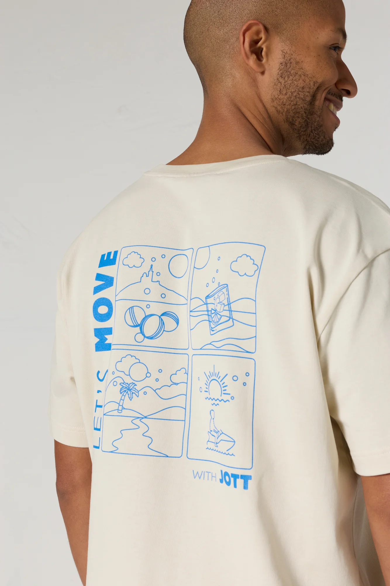 T-shirt col rond mixte imprimé Naturel Kood - Image 8