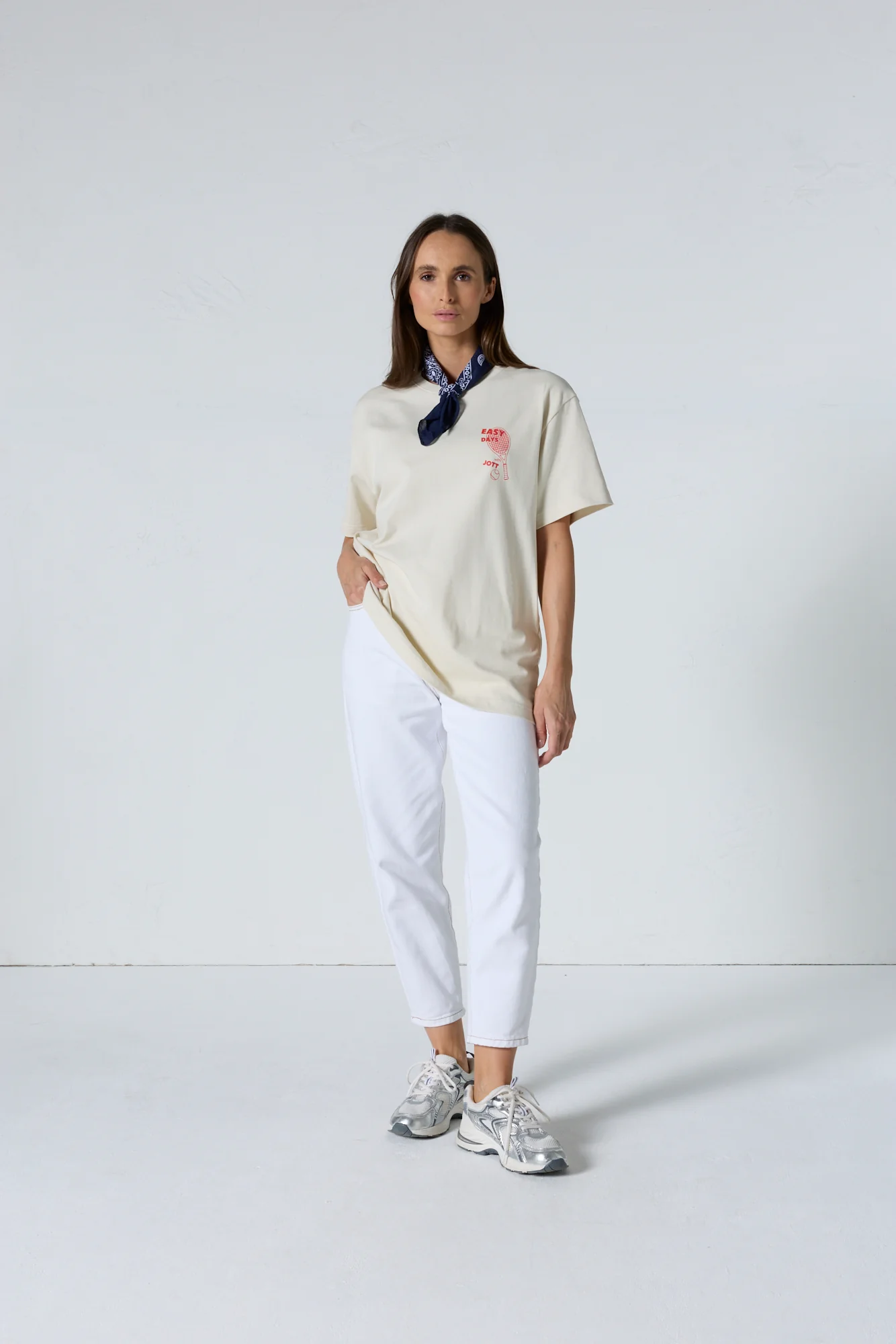 T-shirt col rond mixte imprimé Naturel Samet - Image 6