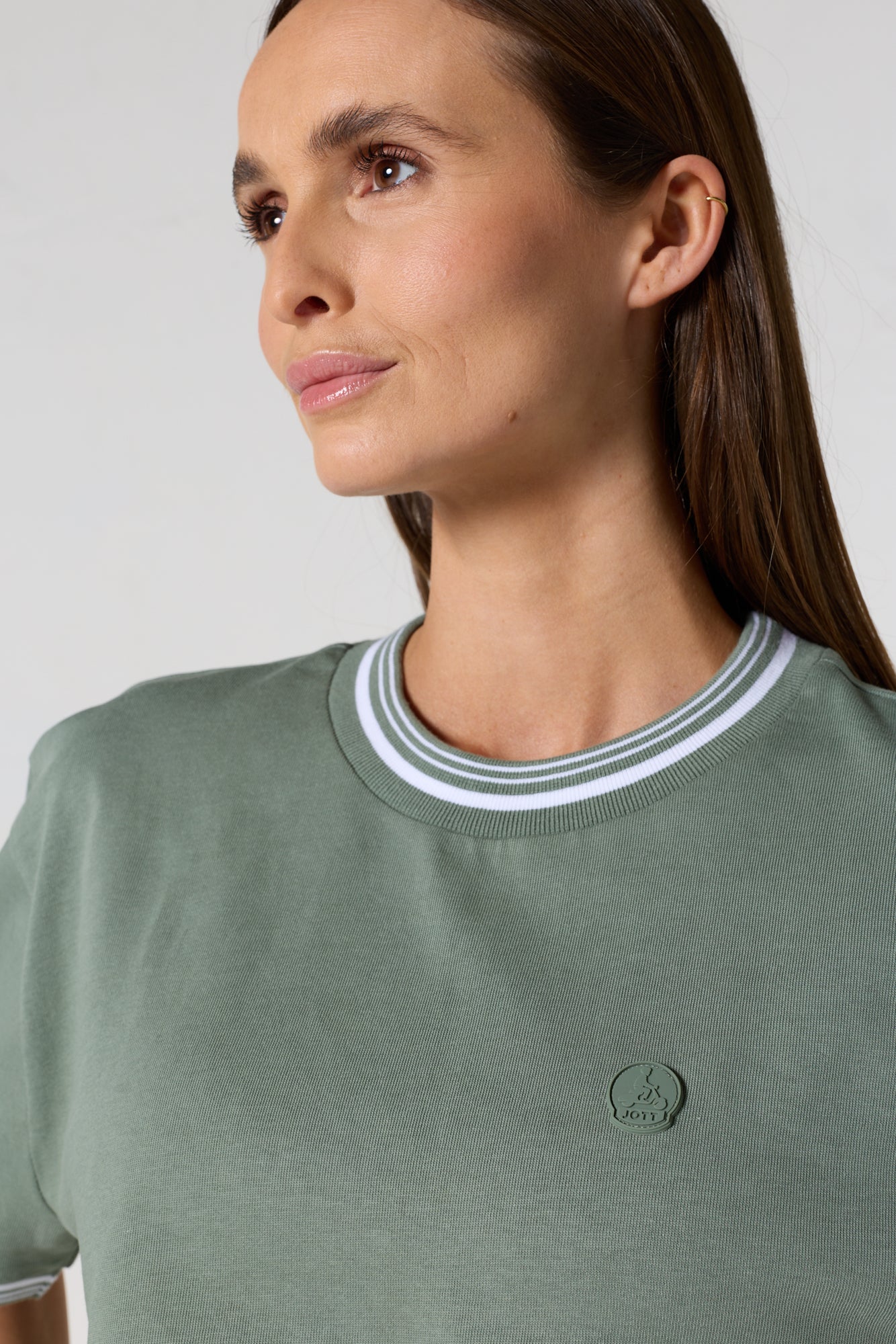 T-shirt col rond mixte Vert sauge Ley - Image 12