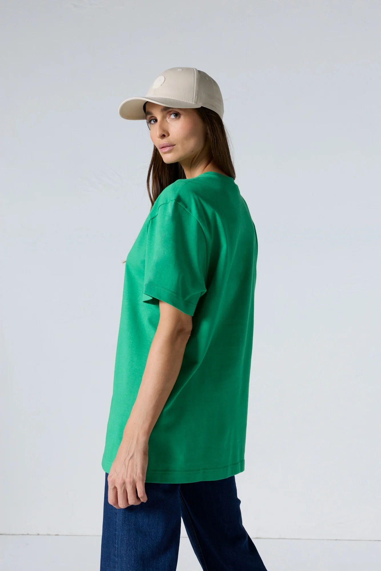 T-Shirt col rond mixte Vert tropical Andrea - Image 7