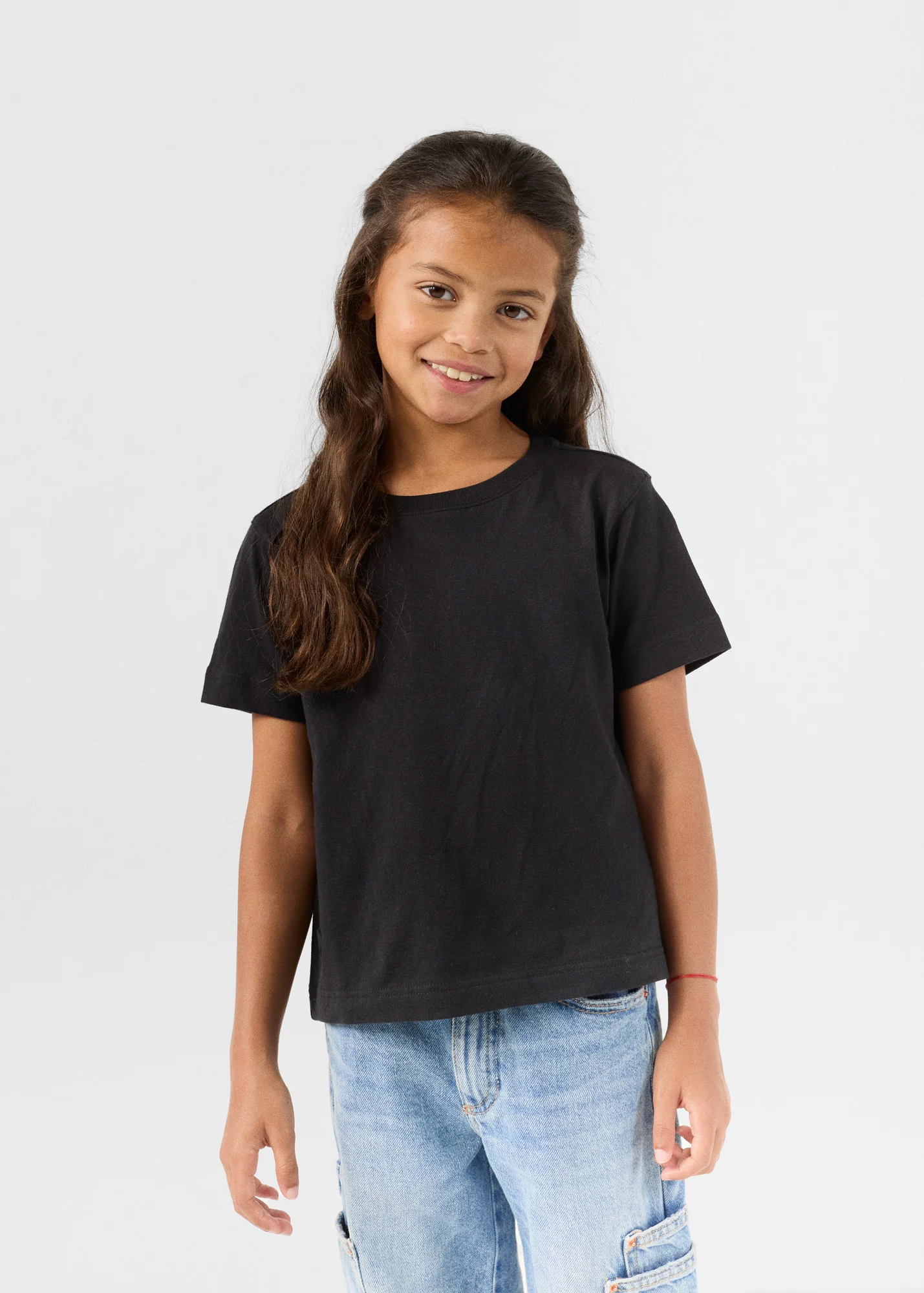 T-shirt enfant à col rond Noir Pio - Image 3
