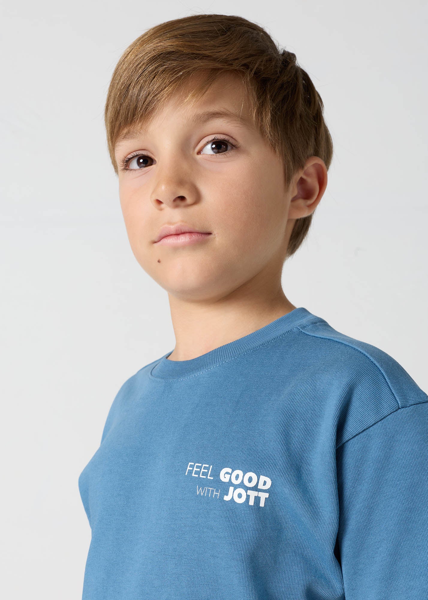 T-shirt enfant col rond imprimé Bleu jeans Mak - Image 5