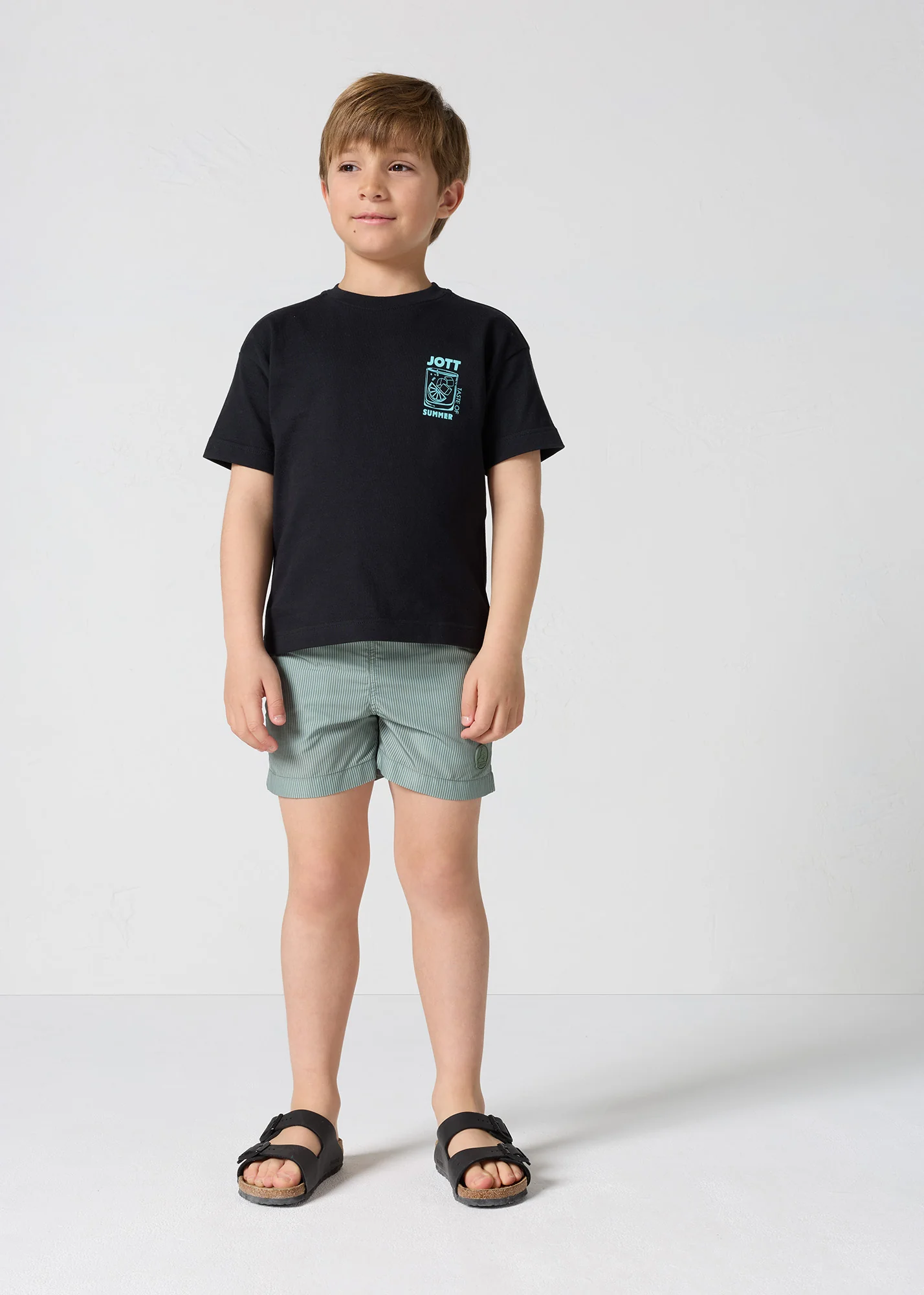T-shirt enfant col rond imprimé Noir Mattia - Image 3