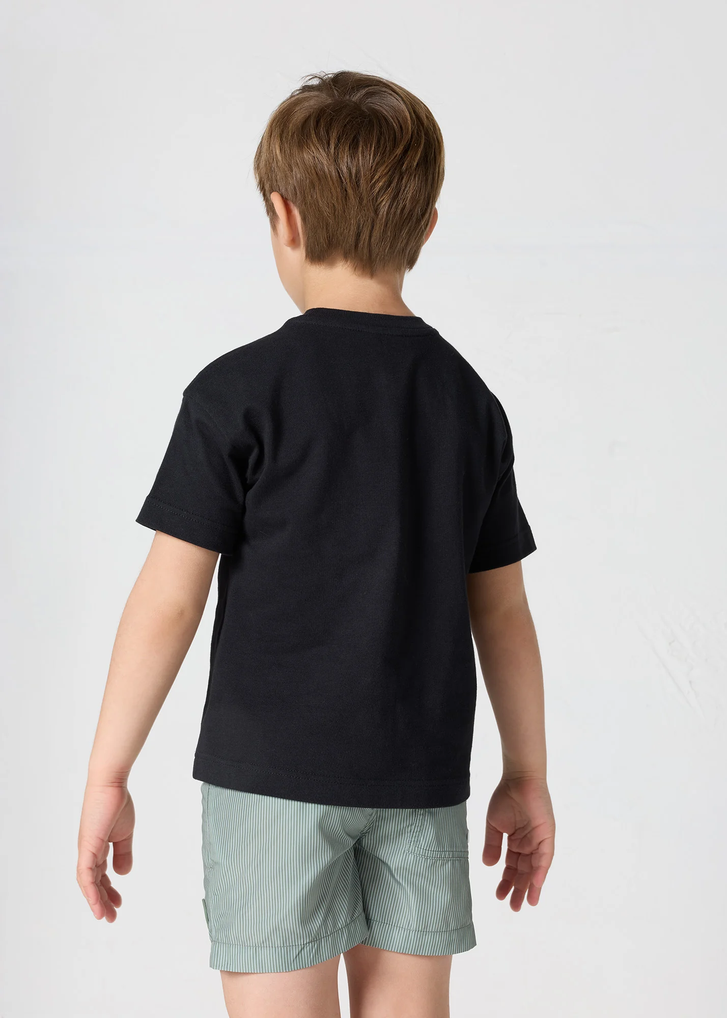 T-shirt enfant col rond imprimé Noir Mattia - Image 4