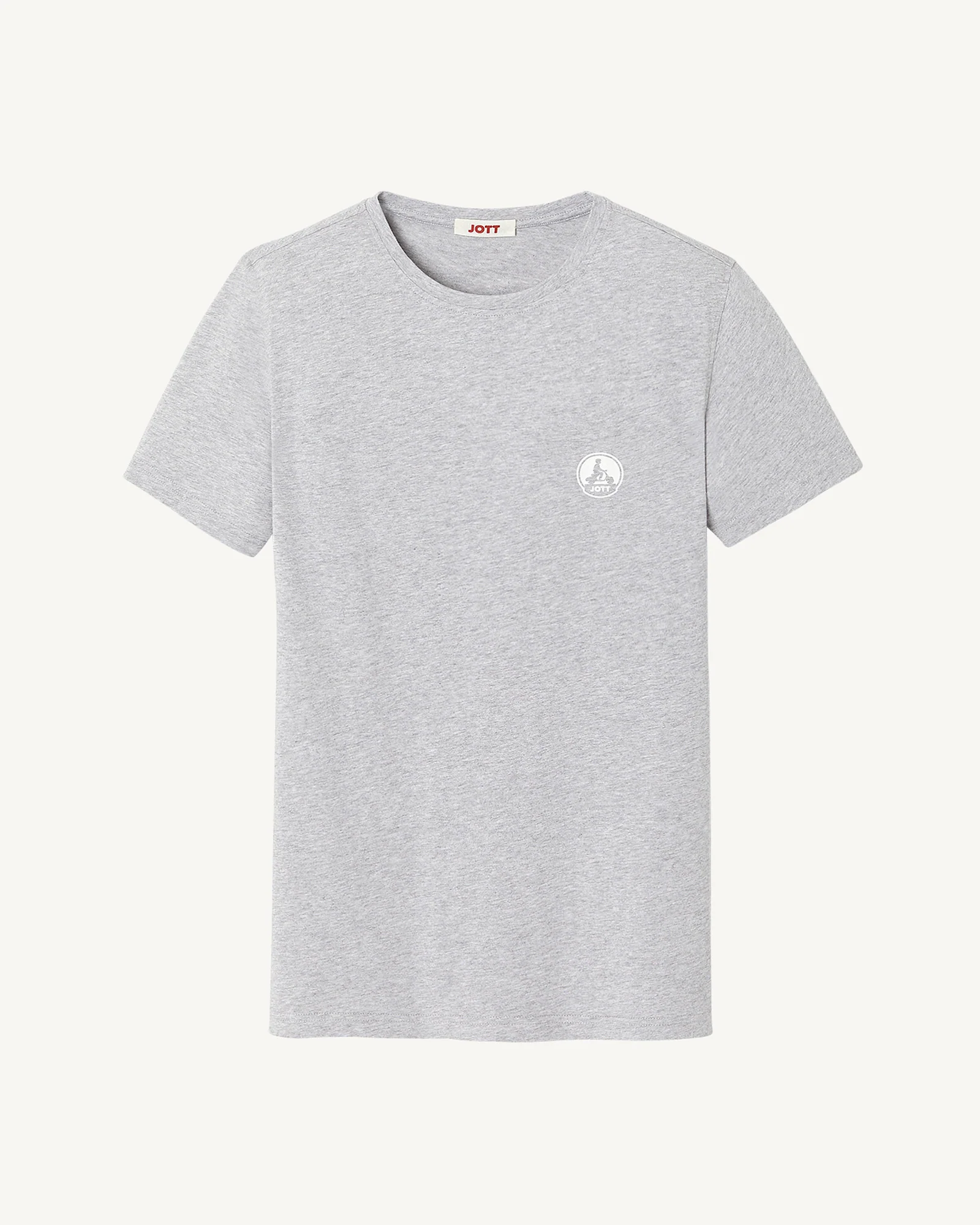 T-shirt mixte en coton biologique Gris chiné Pietro - Image 2