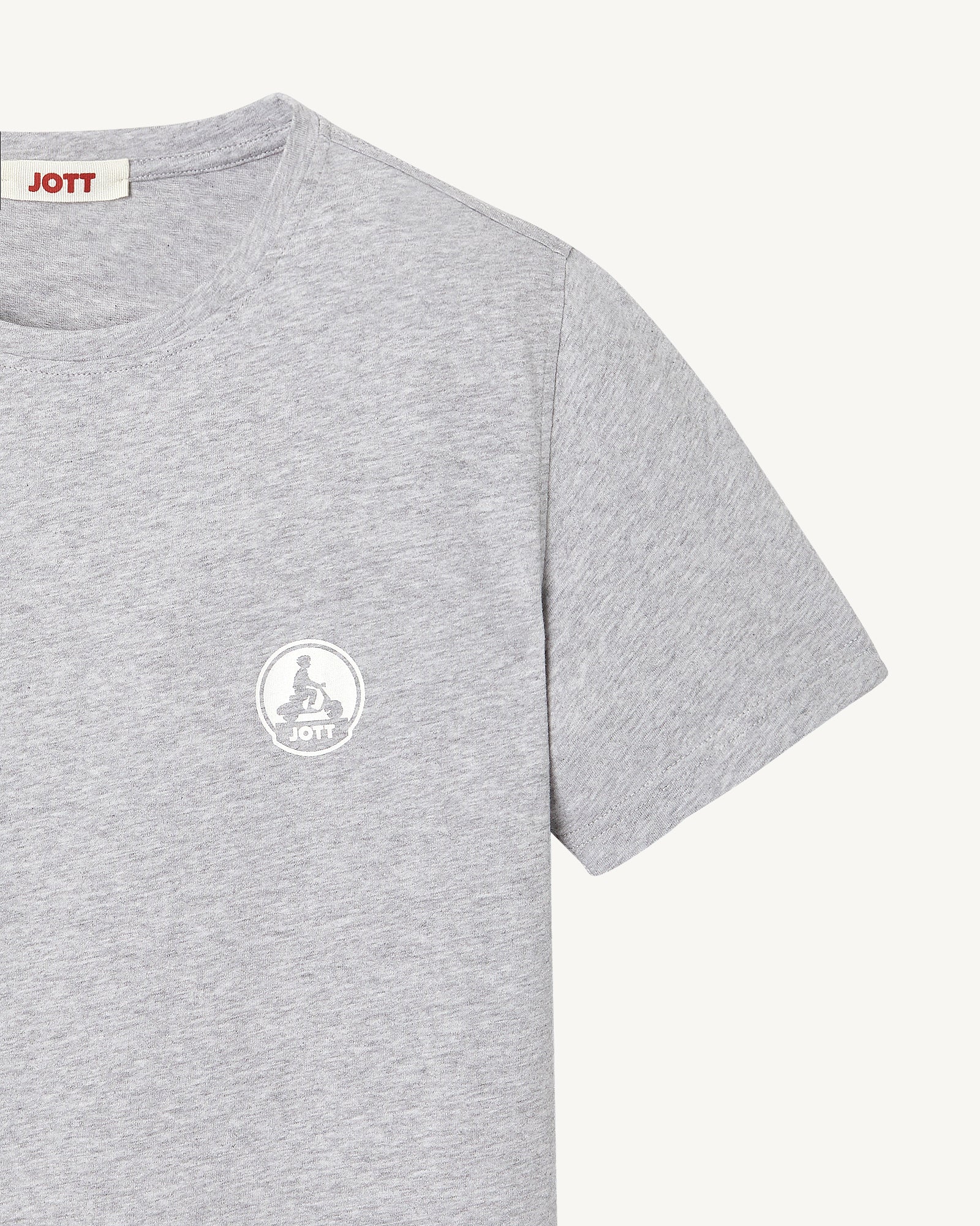 T-shirt mixte en coton biologique Gris chiné Pietro - Image 3