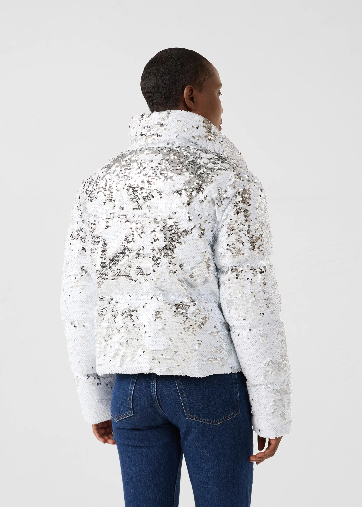 Veste Ă sequins Blanc/argent Isadora - Image 4