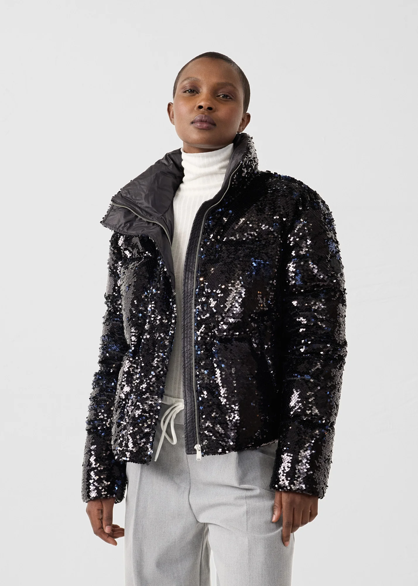 Veste Ă sequins Noir/marine Isadora