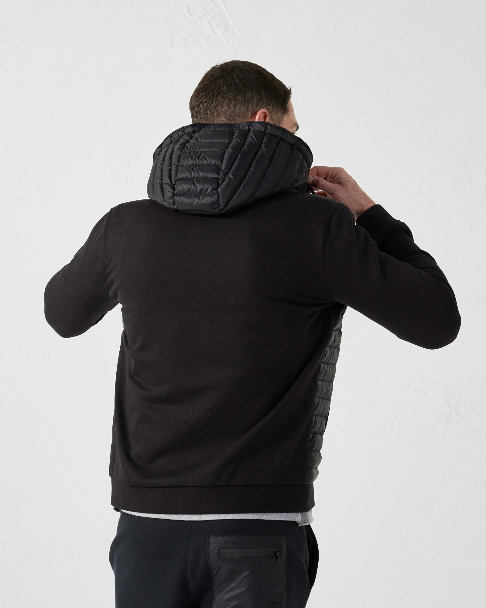 Veste bi-matière à capuche Noir Gummy 2.0 - Image 4