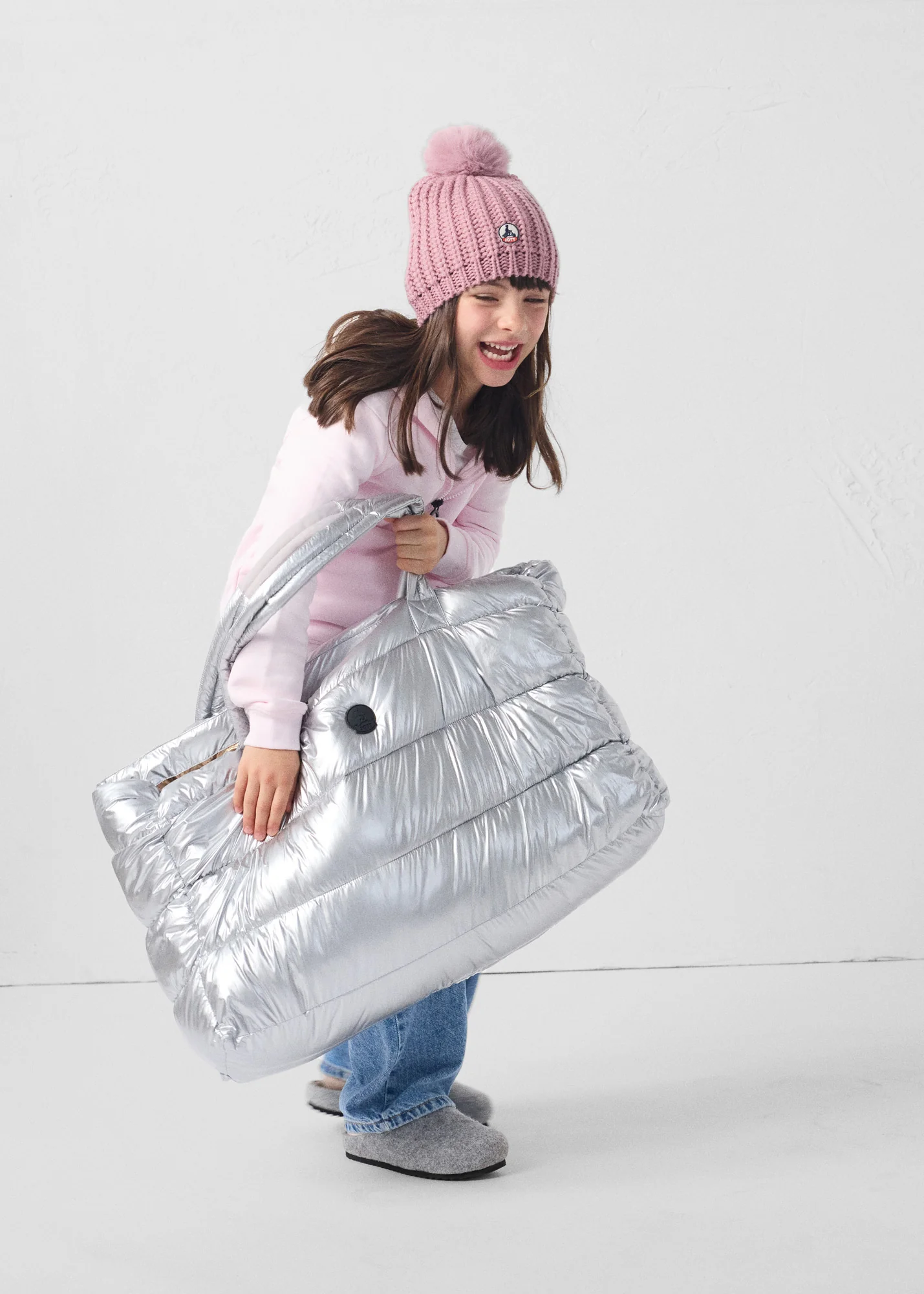 Veste enfant zippée à capuche Rose pétale Arie - Image 6