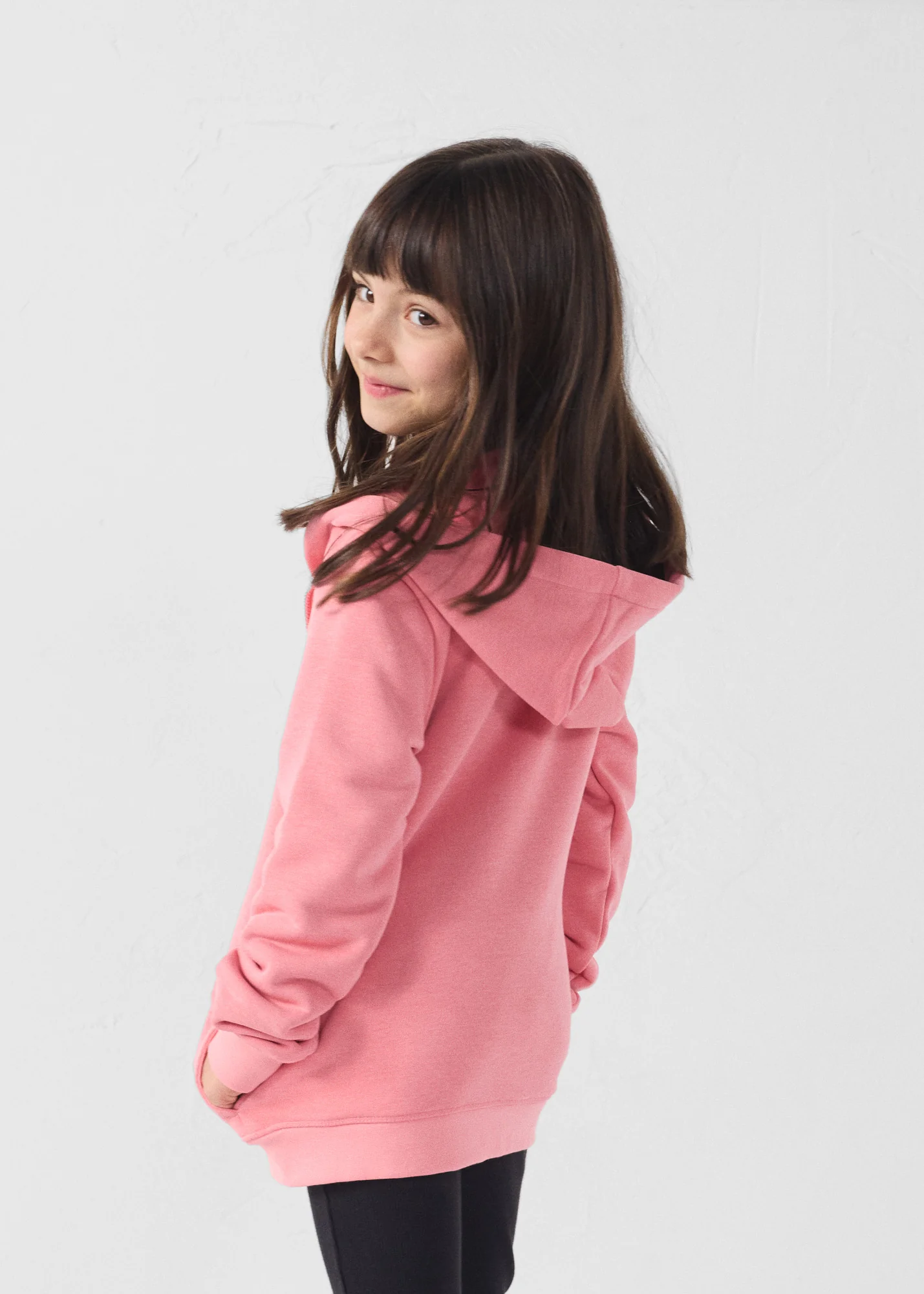 Veste enfant zippée à capuche Vibrant pink Arie - Image 4