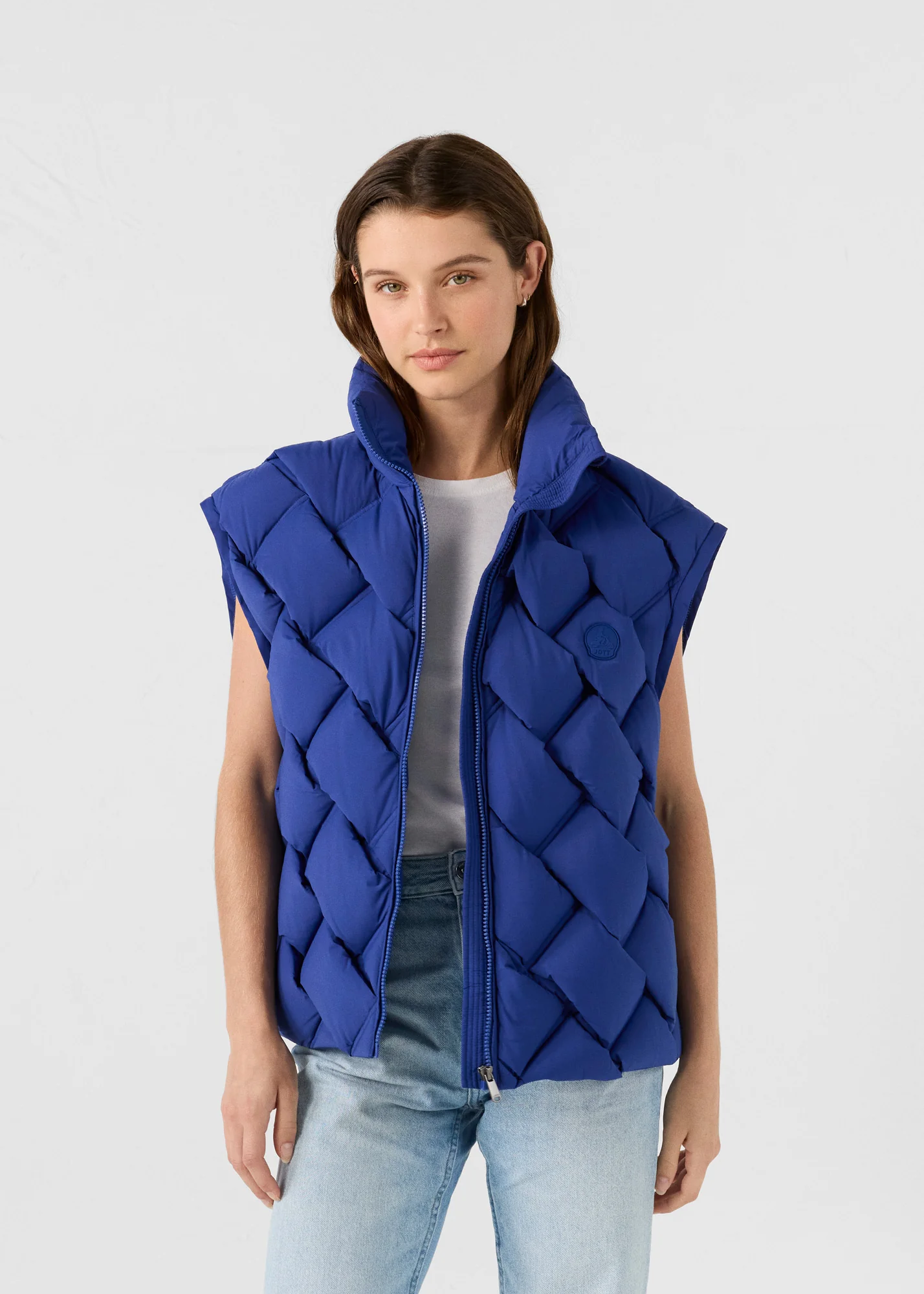 Veste Grand Froid puffer tressée Bleu cobalt Alya - Image 6