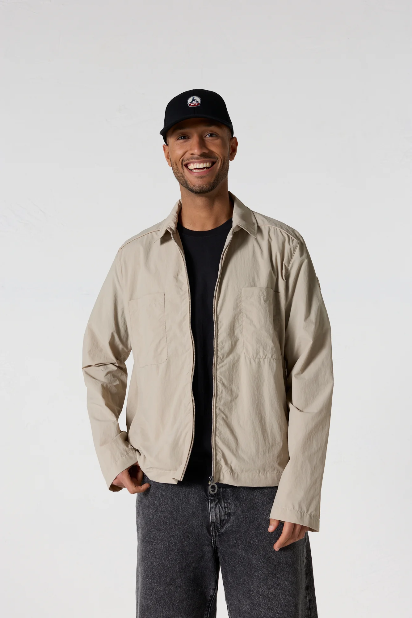 Veste légère col chemise Beige Guy - Image 3