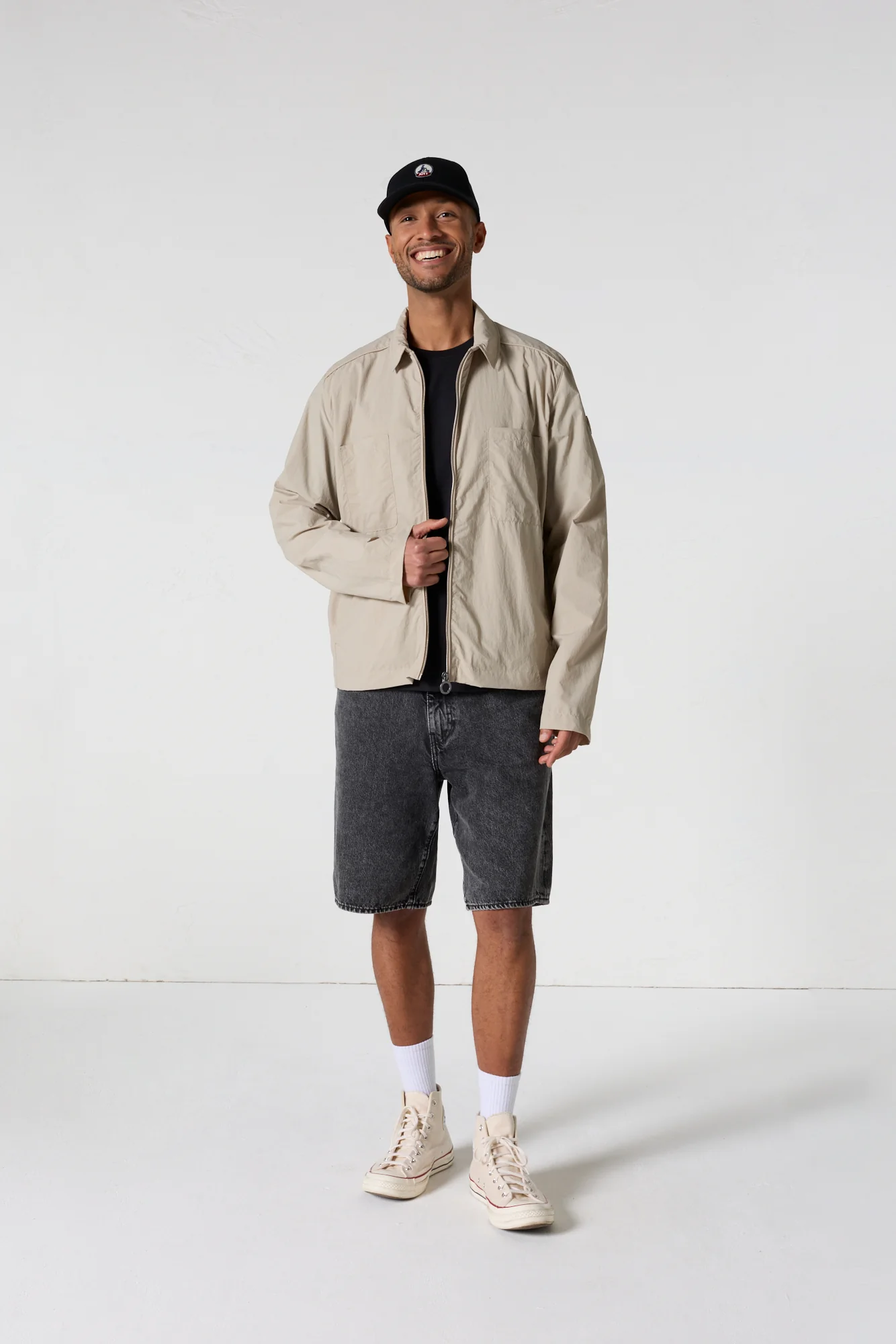 Veste légère col chemise Beige Guy - Image 4