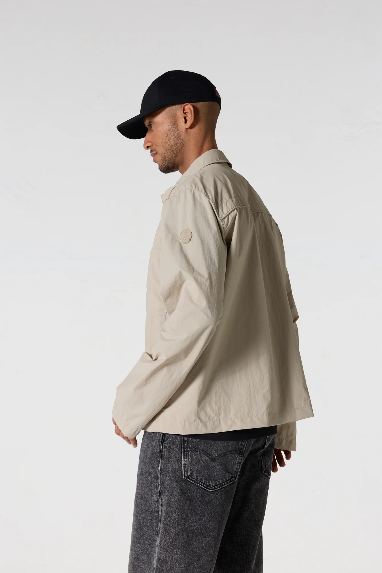 Veste légère col chemise Beige Guy - Image 5
