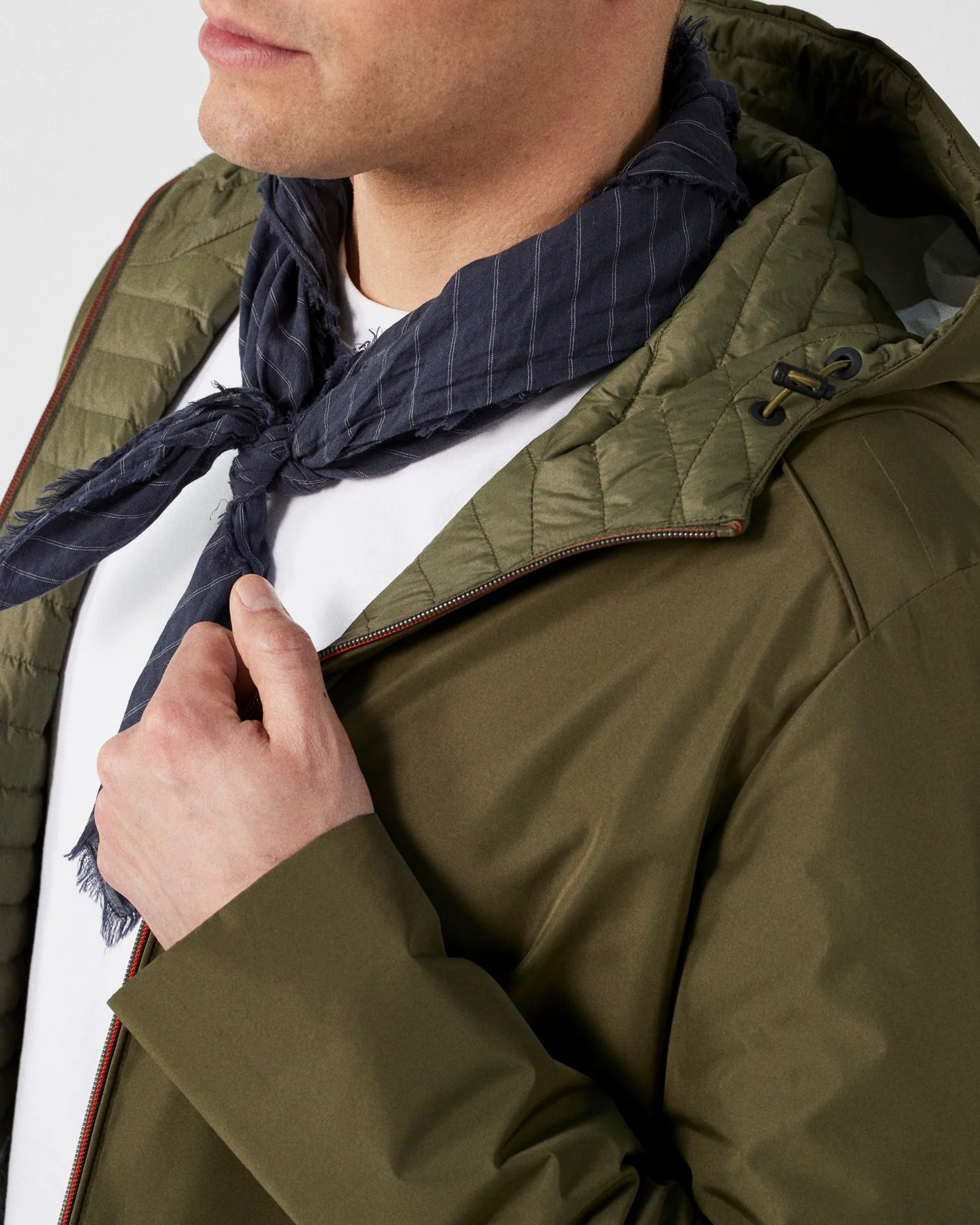 Veste longue ultralégère à capuche Army Boris - Image 3