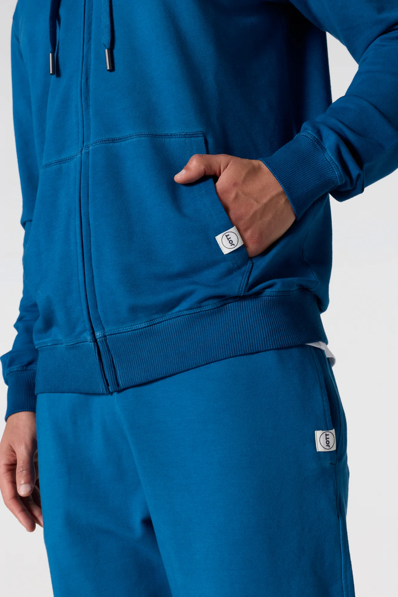 Veste zippée à capuche Bleu jeans Edgar - Image 4