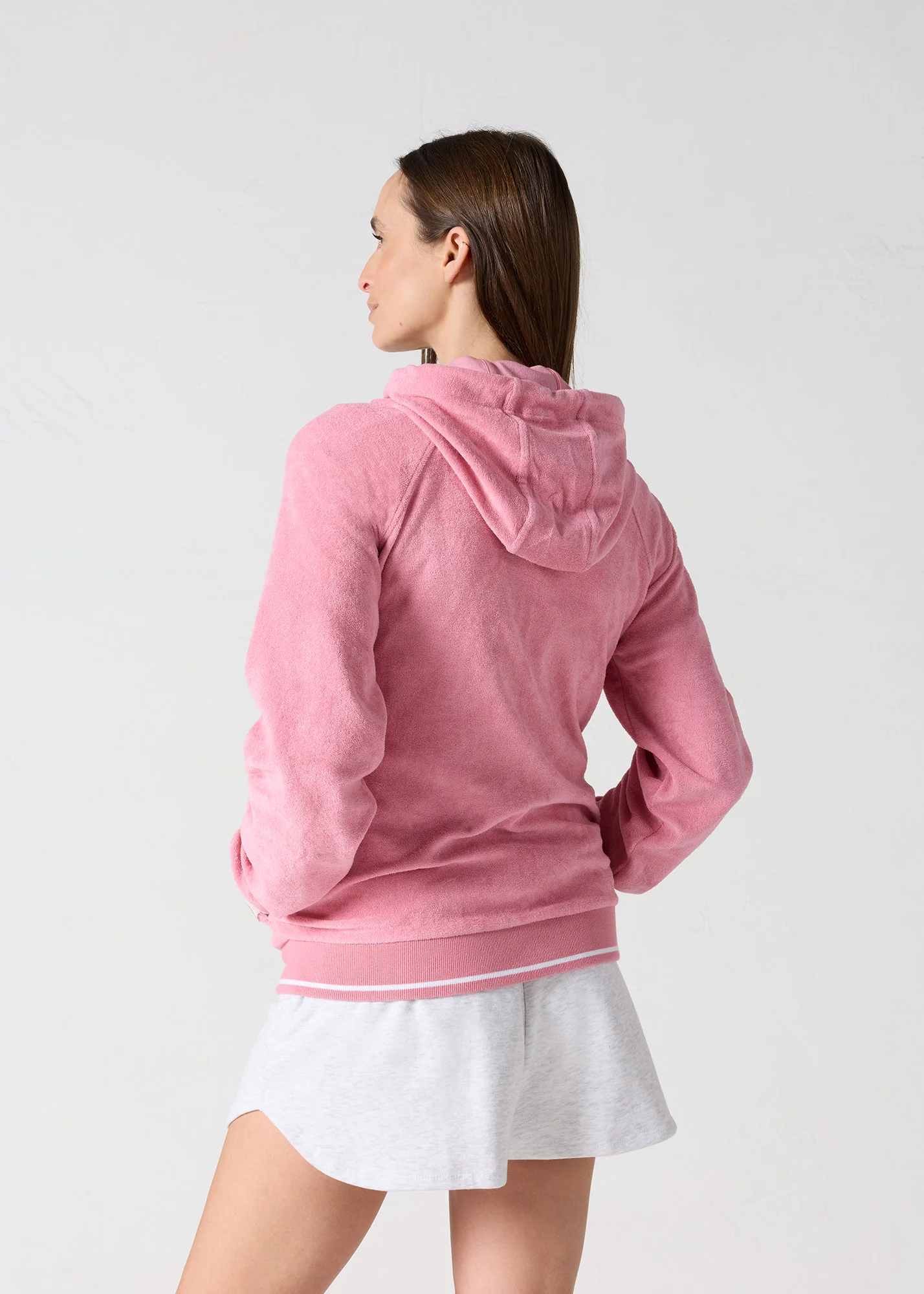 Veste zippée à capuche Pink antique Tellin - Image 4