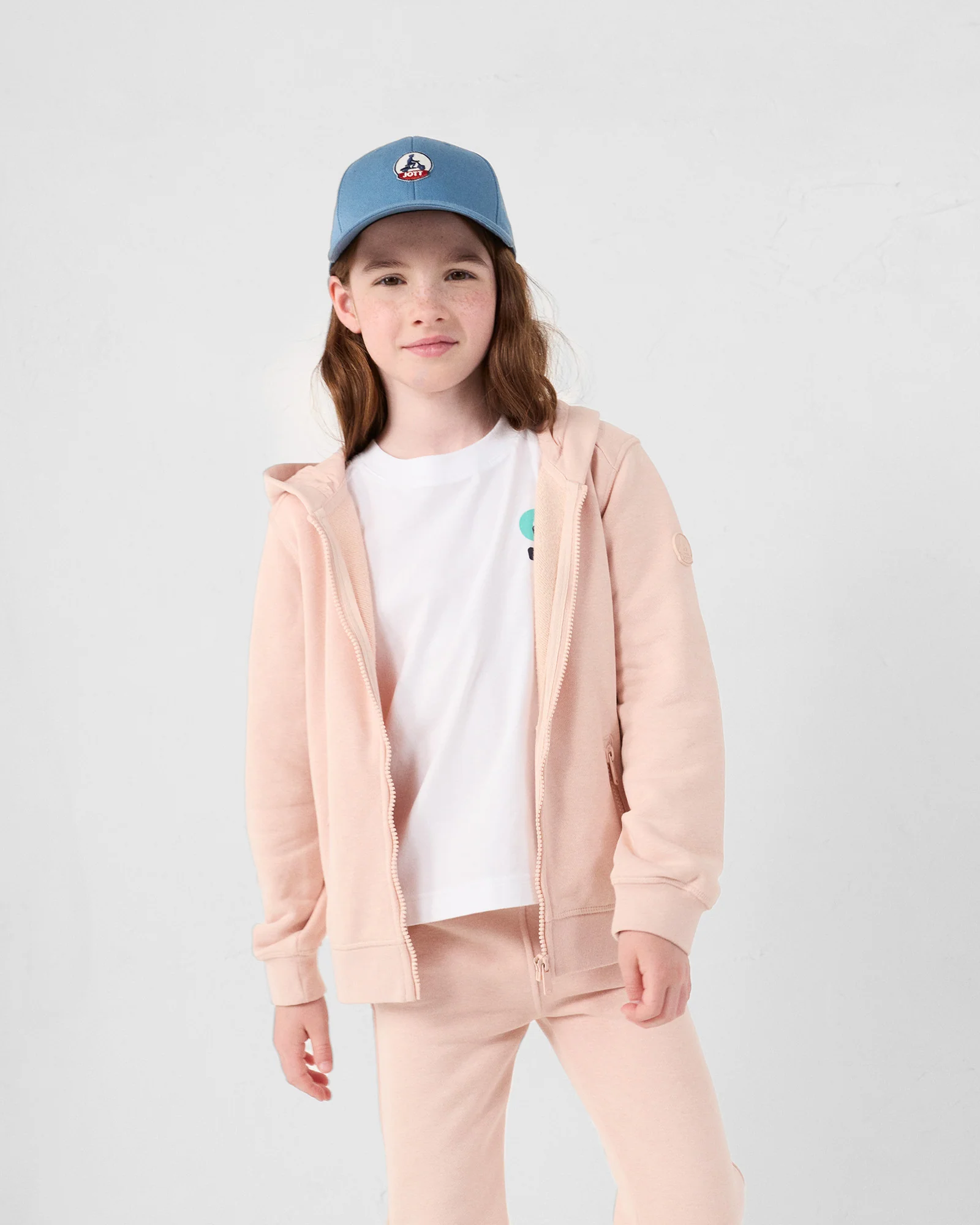 Veste zippée enfant en coton Pêche clair Tango - Image 3